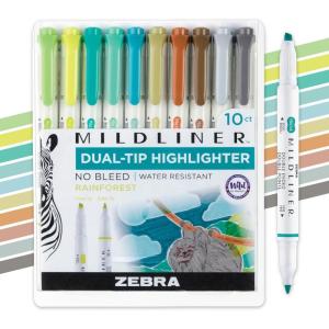 imageZebra Pen Mildliner DualTip Highlighters Broad and Fine Tips Ideal for Bible Highlighting No Bleed School Supplies and Teacher Supplies Assorted Cool and Refined Ink Colors 5Pack 78205Cool and Refined B