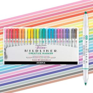 imageZebra Pen Mildliner DualTip Highlighters Chisel and Bullet Tips Ideal for Bible Highlighting No Bleed School Supplies and Teacher Supplies Assorted Neutral and Gentle Ink Colors 10Pack 78701Assorted E