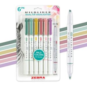 imageZebra Pen Mildliner DualTip Highlighters Chisel and Bullet Tips Ideal for Bible Highlighting No Bleed School Supplies and Teacher Supplies Assorted Neutral and Gentle Ink Colors 10Pack 78701Assorted B