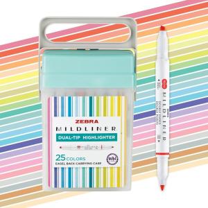 imageZebra Pen Mildliner DualTip Highlighters Chisel and Bullet Tips Ideal for Bible Highlighting No Bleed School Supplies and Teacher Supplies Assorted Neutral and Gentle Ink Colors 10Pack 78701Assorted F