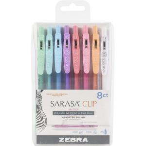 imageZebra Pen Sarasa Clip Retractable Gel Pen 05mm Fine Point Light and Dark Assorted Colors Ideal for School Supplies and Teacher Supplies 10Pack 49510Milk Assorted