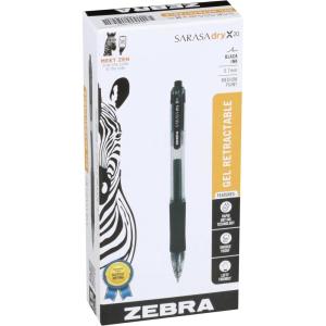 imageZebra Pen Sarasa Dry X20 Retractable Gel Pens 07mm Medium Point Black Ink with Rapid Dry Ink Technology Ideal for Office Supplies and School Supplies 5Pack 46855Black B