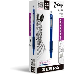imageZebra Pen ZGrip Mechanical Pencils 07mm Point Size HB 2 Graphite Teacher Supplies and School Supplies Assorted Bright Colored Barrels 10Pack 50710Navy