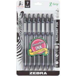 imageZebra Pen ZGrip Retractable Ballpoint Pen 12Pack American Flag Barrel Black Ink Medium Point 10mm Soft Grip Stylish Patriotic Design Smooth Writing Pens 21775Black C
