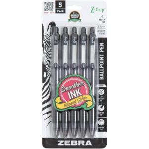 imageZebra Pen ZGrip Retractable Ballpoint Pen 12Pack American Flag Barrel Black Ink Medium Point 10mm Soft Grip Stylish Patriotic Design Smooth Writing Pens 21775Black A