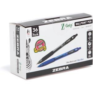 imageZebra Pen ZGrip Retractable Ballpoint Pen 12Pack American Flag Barrel Black Ink Medium Point 10mm Soft Grip Stylish Patriotic Design Smooth Writing Pens 21775BlackBlue A
