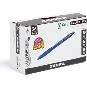 imageZebra Pen ZGrip Retractable Ballpoint Pen 12Pack American Flag Barrel Black Ink Medium Point 10mm Soft Grip Stylish Patriotic Design Smooth Writing Pens 21775Blue A