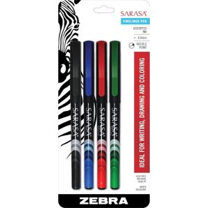 imageZebra Sarasa Fineliner Pen 08mm Black 12Count 66110Assorted
