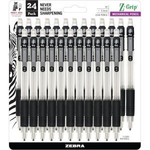 imageZebra Pen ZGrip Mechanical Pencil 05mm Point Size HB 2 Graphite Pearlescent Barrel School Supplies and Teacher Supplies 24Pack 15301
