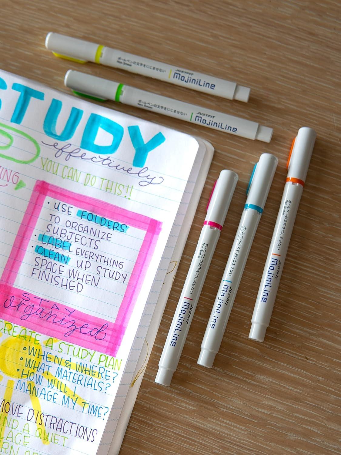 imageZebra Pen Mojini Assorted Ink Highlighter Marker Flexible Chisel Tip Assorted Ink Colors 12Pack 70200Assorted A