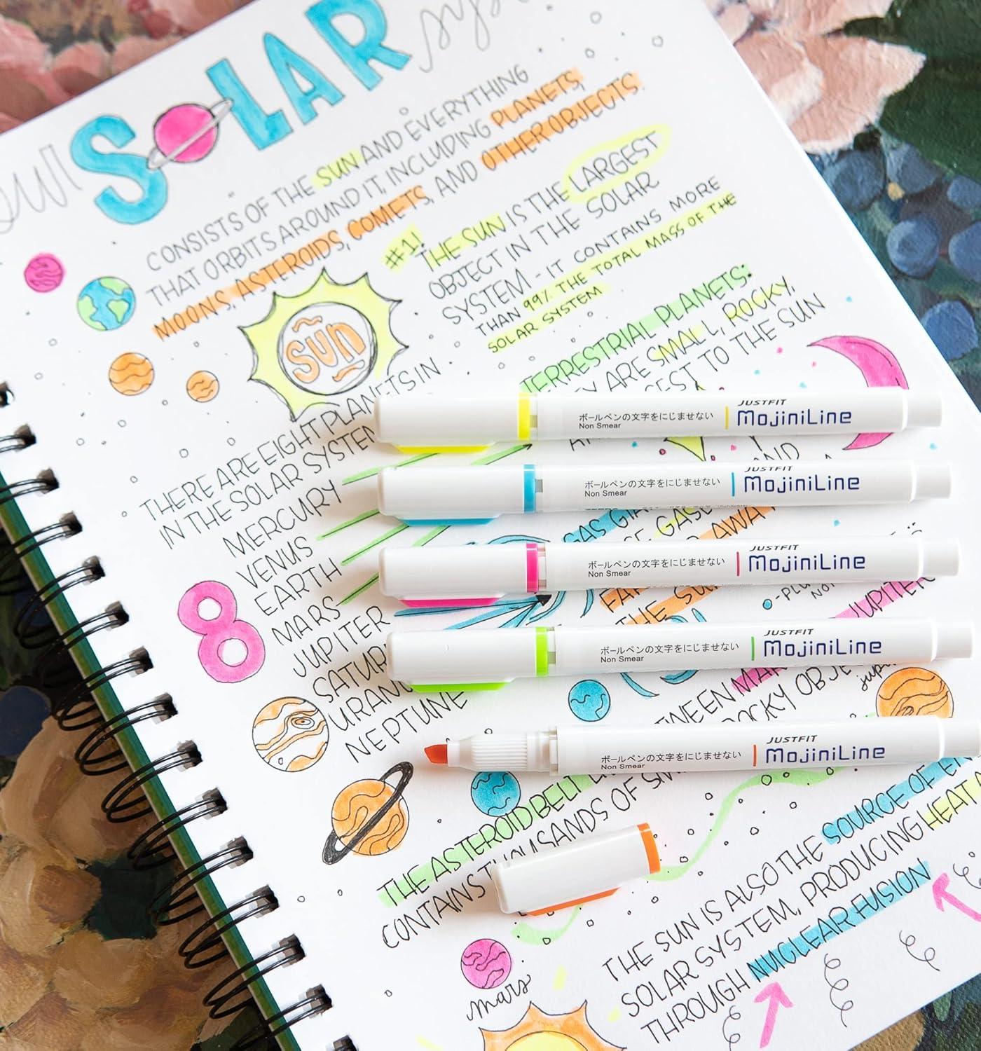 imageZebra Pen Mojini Assorted Ink Highlighter Marker Flexible Chisel Tip Assorted Ink Colors 12Pack 70200Assorted A