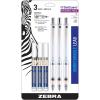 imageZebra Pen DelGuard Mechanical Pencil 3Pack with 3 Refills 05mm Black Blue White Barrel Color Double Spring Mechanism Resists Lead Breakage Clip for Easy Carrying 58603WhiteWhiteWhite