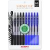 imageZebra Pen Sarasa Clip Retractable Gel Pen Medium Point 07mm Blue and Black Ink 10Pack 40291