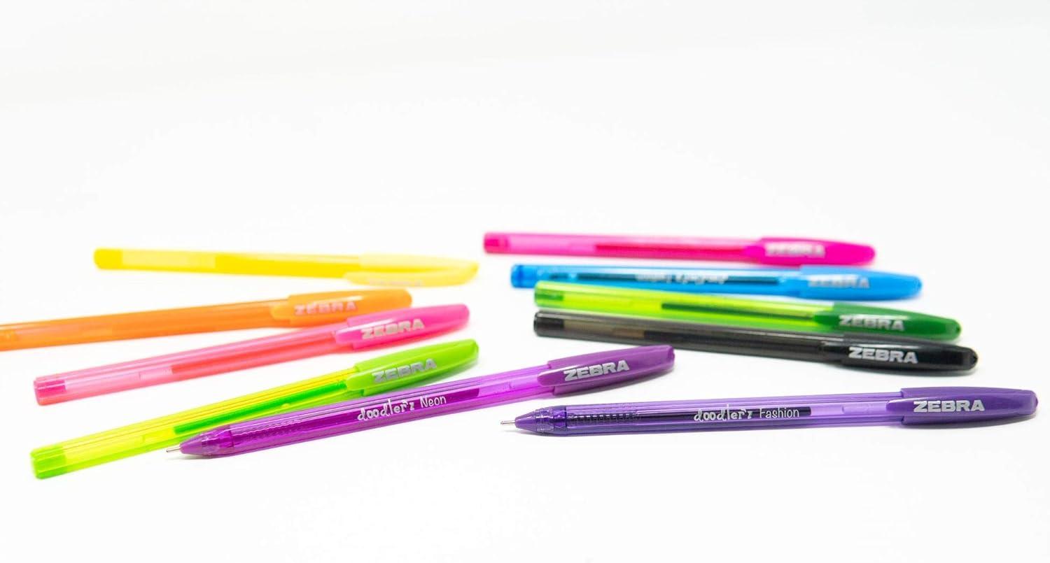 imageZebra Pen Doodlerz Gel Stick Pen Bold Point 10mm Assorted Glitter Colors 10 PackAssorted
