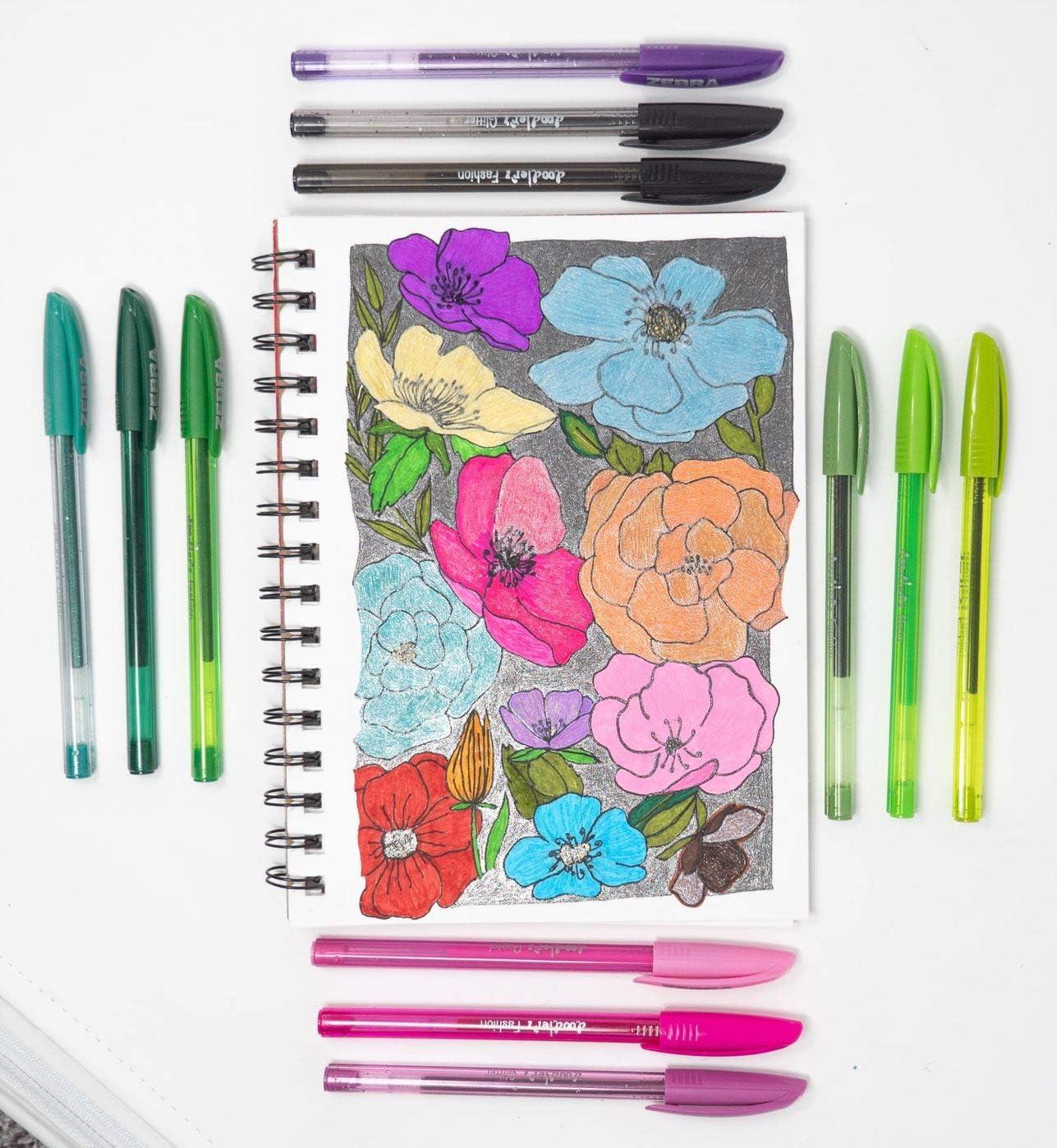 imageZebra Pen Doodlerz Gel Stick Pen Bold Point 10mm Assorted Glitter Colors 10 PackAssorted