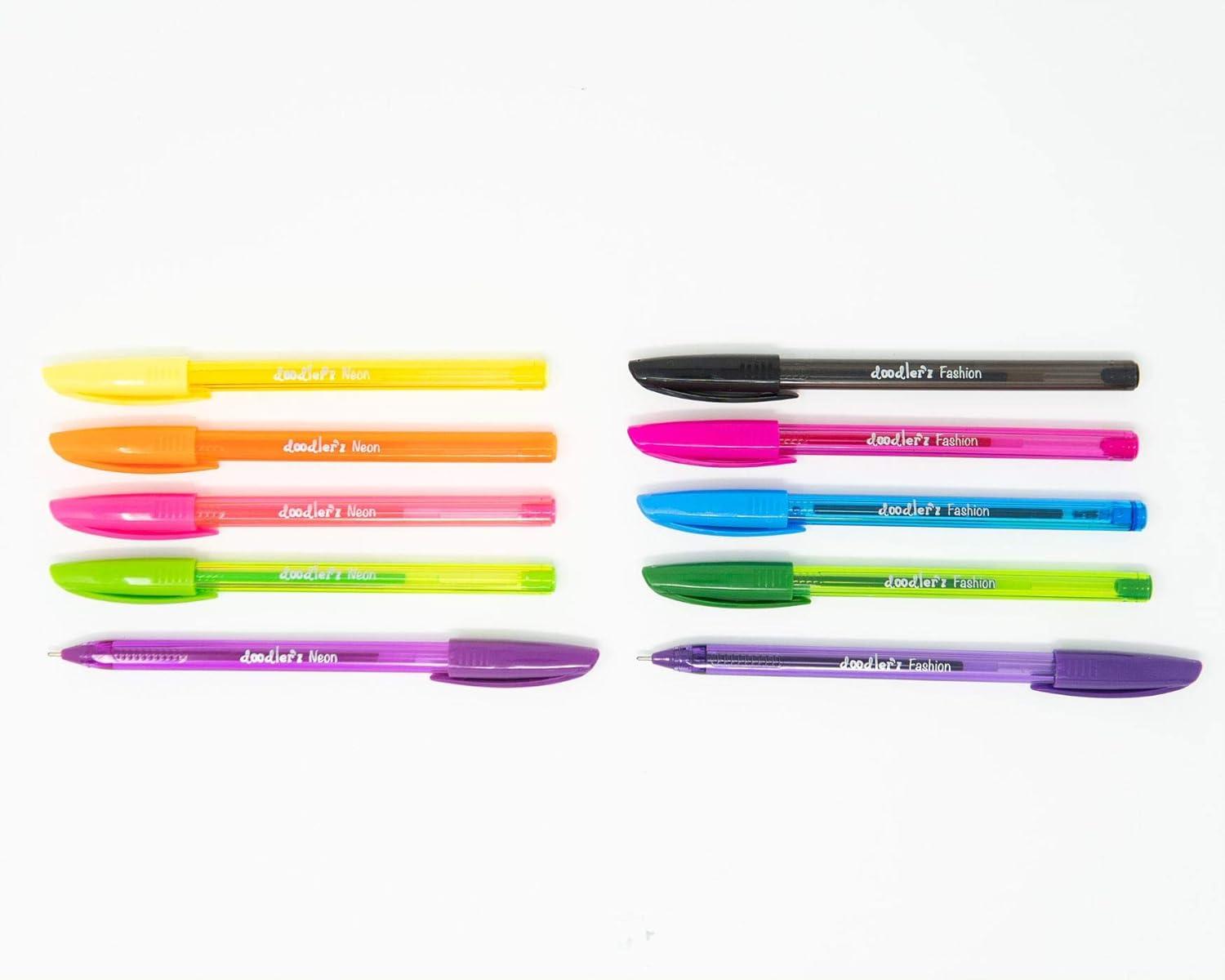 imageZebra Pen Doodlerz Gel Stick Pen Bold Point 10mm Assorted Glitter Colors 10 PackAssorted