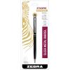 imageZebra StylusPen Twist Retractable Ballpoint Pen Fine Point 07mm Black Ink Silver Barrel 1Count 331611 Count Pack of 1