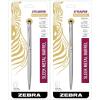 imageZebra StylusPen Twist Retractable Ballpoint Pen Fine Point 07mm Black Ink Silver Barrel 1Count 331611 Count Pack of 2