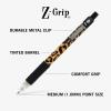 imageZebra Pen ZGrip Retractable Ballpoint Pen SmoothFlowing Black Ink 10mm Medium Point Animal Print Barrels Teacher School amp Office Supplies Ideal for NoteTaking 18Pack 22818AMZ
