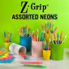 imageZebra Pen ZGrip Retractable Ballpoint Pen SmoothFlowing Black Ink 10mm Medium Point Assorted Ombre Neon Barrels Teacher School amp Office Supplies Ideal for NoteTaking 10Pack 21201