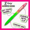 imageZebra Pen ZGrip Retractable Ballpoint Pen SmoothFlowing Black Ink 10mm Medium Point Assorted Ombre Neon Barrels Teacher School amp Office Supplies Ideal for NoteTaking 10Pack 21201