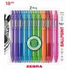 imageZebra Pen ZGrip Recycled Retractable Ballpoint Pens10mm Assorted Bright Ink Durable Metal Clip 68 Recycled GRS Certified Global Recycled Standards School amp Office Supplies 18Pack 23118