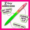 image:imageZebra Pen ZGrip Retractable Ballpoint Pen SmoothFlowing Black Ink 10mm Medium Point Assorted Ombre Neon Barrels Teacher School amp Office Supplies Ideal for NoteTaking 18Pack 23018AMZBlack Ink Neon Barrel B