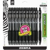 image:imageZebra Pen ZGrip Retractable Ballpoint Pen SmoothFlowing Black Ink 10mm Medium Point Assorted Ombre Neon Barrels Teacher School amp Office Supplies Ideal for NoteTaking 18Pack 23018AMZBlack ZX