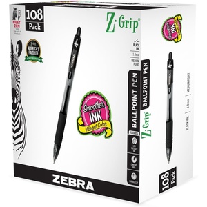 image:imageZebra Pen ZGrip Retractable Ballpoint Pen SmoothFlowing Black Ink 10mm Medium Point Assorted Ombre Neon Barrels Teacher School amp Office Supplies Ideal for NoteTaking 18Pack 23018AMZBlack K