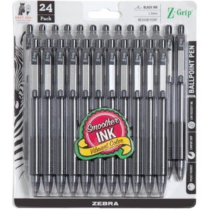 image:imageZebra Pen ZGrip Retractable Ballpoint Pen SmoothFlowing Black Ink 10mm Medium Point Assorted Ombre Neon Barrels Teacher School amp Office Supplies Ideal for NoteTaking 18Pack 23018AMZBlack G