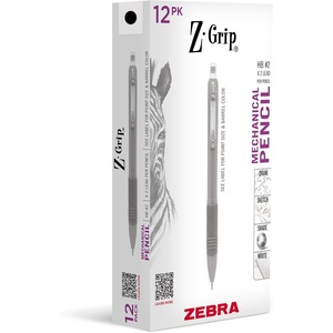 image:imageZebra Pen ZGrip Mechanical Pencil Comfort Grip 07mm Lead 2 HB PreLoaded with Lead and Eraser for School Office Everyday Use Refillable Black Barrel 12Pack 50410AMZLead Black Barrel B