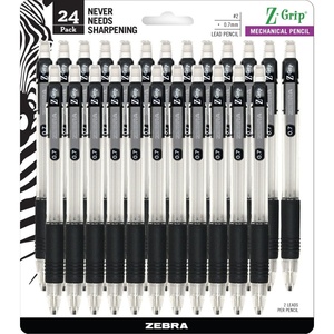 image:imageZebra Pen ZGrip Mechanical Pencil Comfort Grip 07mm Lead 2 HB PreLoaded with Lead and Eraser for School Office Everyday Use Refillable Black Barrel 12Pack 50410AMZBlack B
