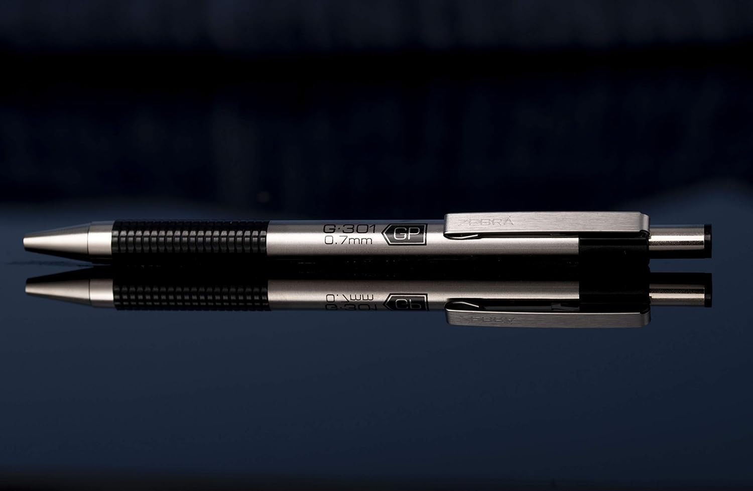 image:imageZebra Pen G301 Signature Series Retractable Gel Pen 05mm Fine Point Stainless Steel Barrel with Textured Grip Assorted Vintage Ink Colors Indigo Butterscotch Cherrywood and Plum 4Pack 47304Black C