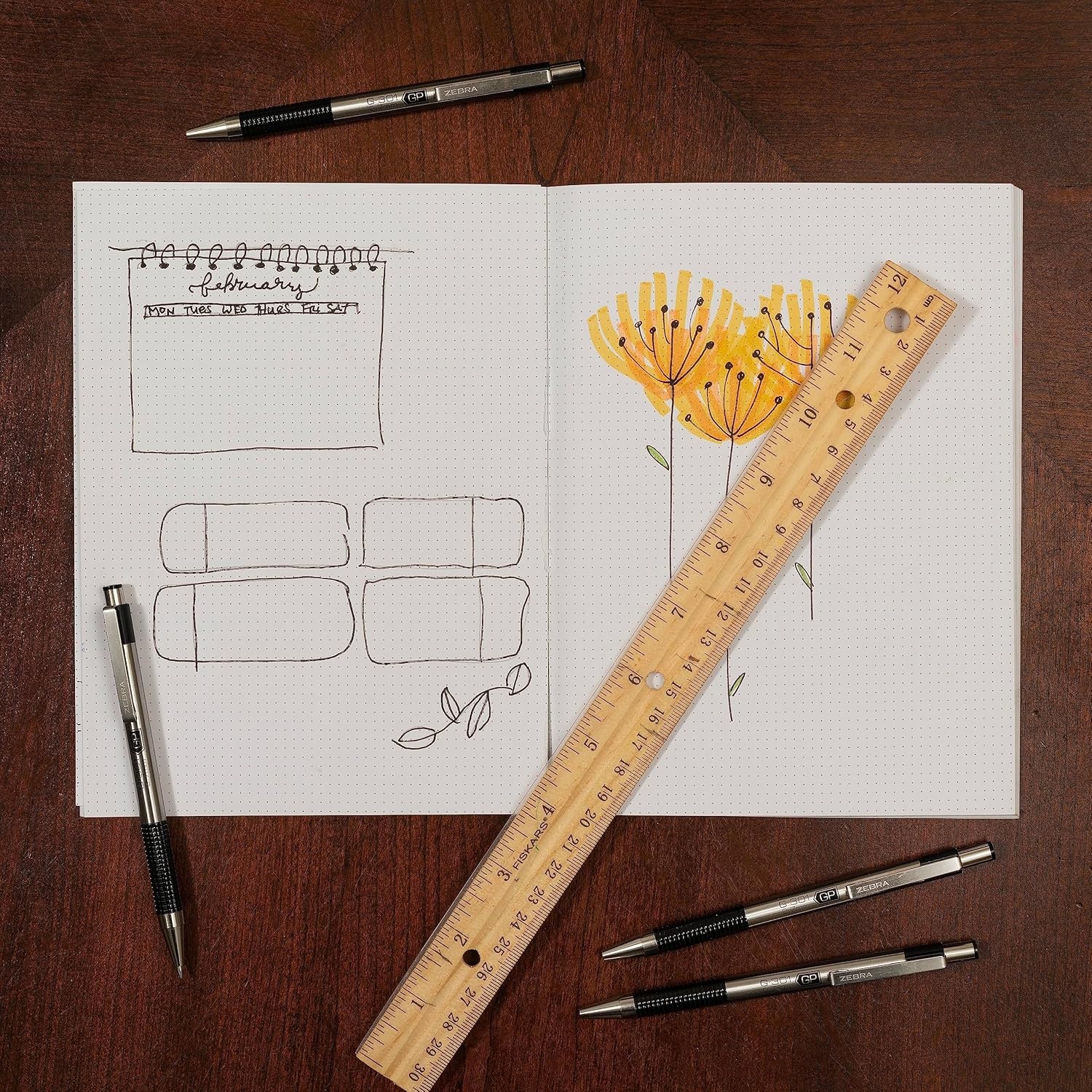 image:imageZebra Pen G301 Signature Series Retractable Gel Pen 05mm Fine Point Stainless Steel Barrel with Textured Grip Assorted Vintage Ink Colors Indigo Butterscotch Cherrywood and Plum 4Pack 47304Black C
