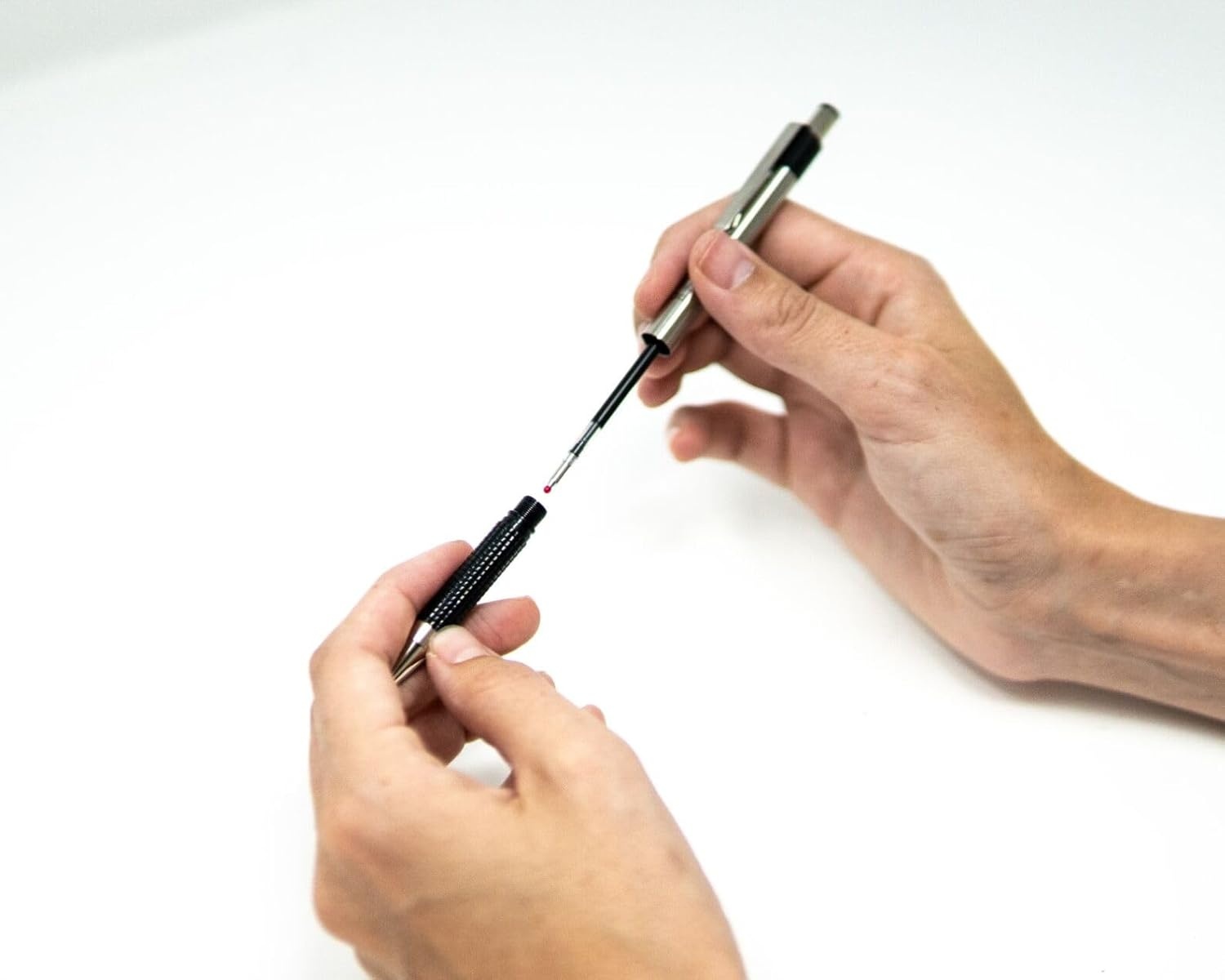 image:imageZebra Pen G301 Signature Series Retractable Gel Pen 05mm Fine Point Stainless Steel Barrel with Textured Grip Assorted Vintage Ink Colors Indigo Butterscotch Cherrywood and Plum 4Pack 47304Black B