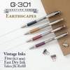 image:imageZebra Pen G301 Signature Series Retractable Gel Pen 05mm Fine Point Stainless Steel Barrel with Textured Grip Assorted Vintage Ink Colors Indigo Butterscotch Cherrywood and Plum 4Pack 47304Assorted Vintage Colors
