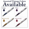 image:imageZebra Pen G301 Signature Series Retractable Gel Pen 05mm Fine Point Stainless Steel Barrel with Textured Grip Assorted Vintage Ink Colors Indigo Butterscotch Cherrywood and Plum 4Pack 47304Assorted Vintage Colors