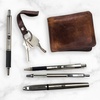image:imageZebra Pen G301 Signature Series Retractable Gel Pen 05mm Fine Point Stainless Steel Barrel with Textured Grip Assorted Vintage Ink Colors Indigo Butterscotch Cherrywood and Plum 4Pack 47304Black D