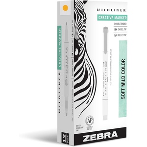 image:imageZebra Pen Mildliner DoubleEnded Highlighter Marker Set Broad and Fine Point Tips Ideal for Bible Highlighting No Bleed Mild Magenta Ink 12Pack 78270upcGold