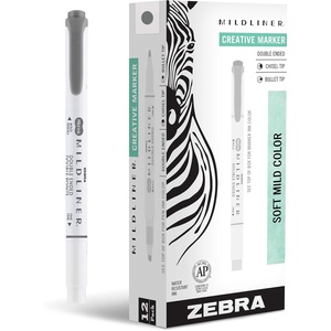 image:imageZebra Pen Mildliner DoubleEnded Highlighter Marker Set Broad and Fine Point Tips Ideal for Bible Highlighting No Bleed Mild Magenta Ink 12Pack 78270upcDark Gray
