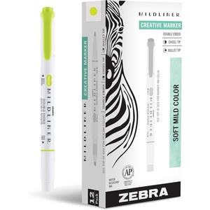 image:imageZebra Pen Mildliner DoubleEnded Highlighter Marker Set Broad and Fine Point Tips Ideal for Bible Highlighting No Bleed Mild Magenta Ink 12Pack 78270upcCitrus Green