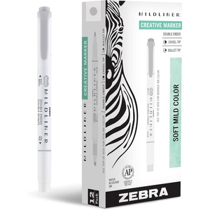 image:imageZebra Pen Mildliner DoubleEnded Highlighter Marker Set Broad and Fine Point Tips Ideal for Bible Highlighting No Bleed Mild Magenta Ink 12Pack 78270upcGray