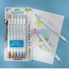 image:imageZebra Pen CLiCKART Retractable Felt Tip Pen Pastel Colors 06mm Fine Point Moisture Absorbing to Prevent Drying Out No Bleed Ideal for Journaling Drawing and Writing 6Pack 69606