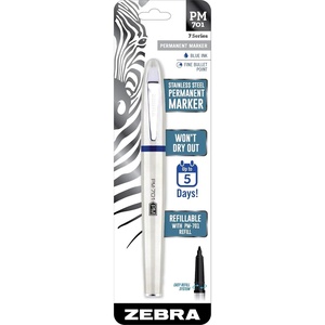 image:imageZebra Pen PM701 Refill Permanent Marker Refill Fine Point Black Ink Fits Zebra STEEL PM701 Permanent Marker Bold and Lasting Marking Performance Quick and Easy Replacement 1Pack 80111Blue
