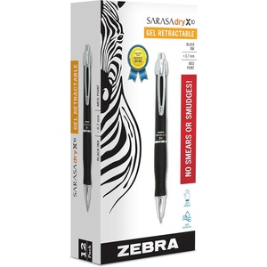 image:imageZebra Pen SARASA X10 Retractable Gel Pen Black Ink 07mm 2PackBlack