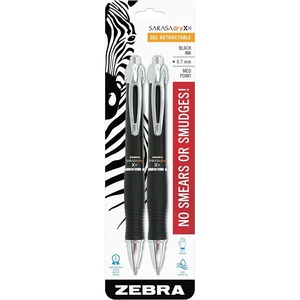 image:imageZebra Pen SARASA X10 Retractable Gel Pen Black Ink 07mm 2PackBlack B