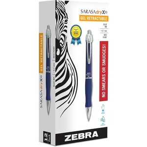 image:imageZebra Pen SARASA X10 Retractable Gel Pen Black Ink 07mm 2PackBlue